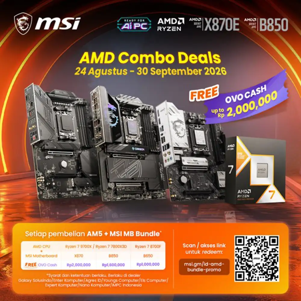 AMD AM5 Ryzen 7 7800X3D Tray Resmi (No Fan)