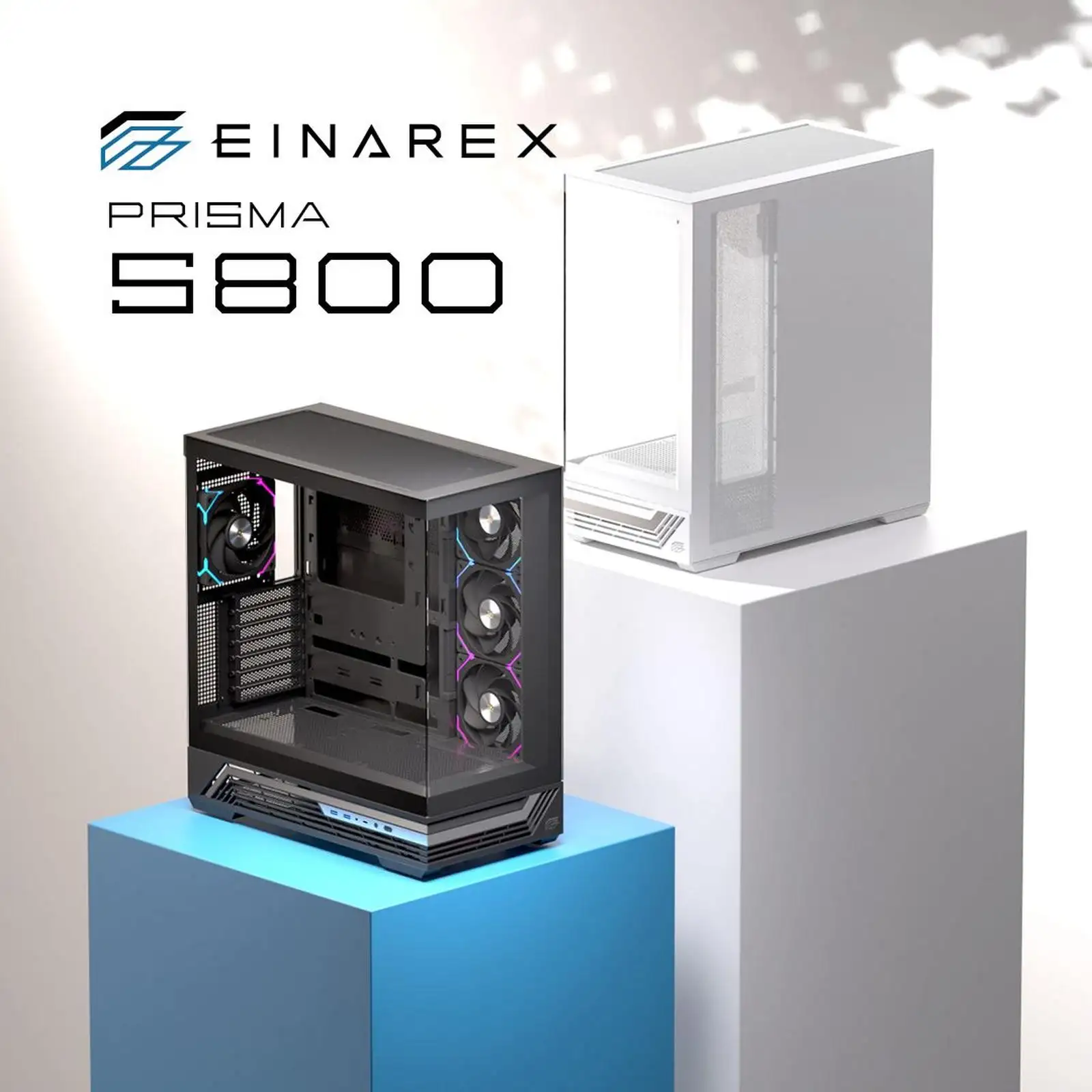 EINAREX Prisma S800 Black ATX Seaview Premium 4x Fan 12cm ARGB