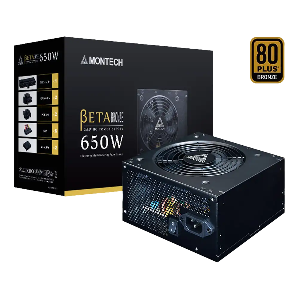 MONTECH Beta 650W 80+ Bronze Flat Cable