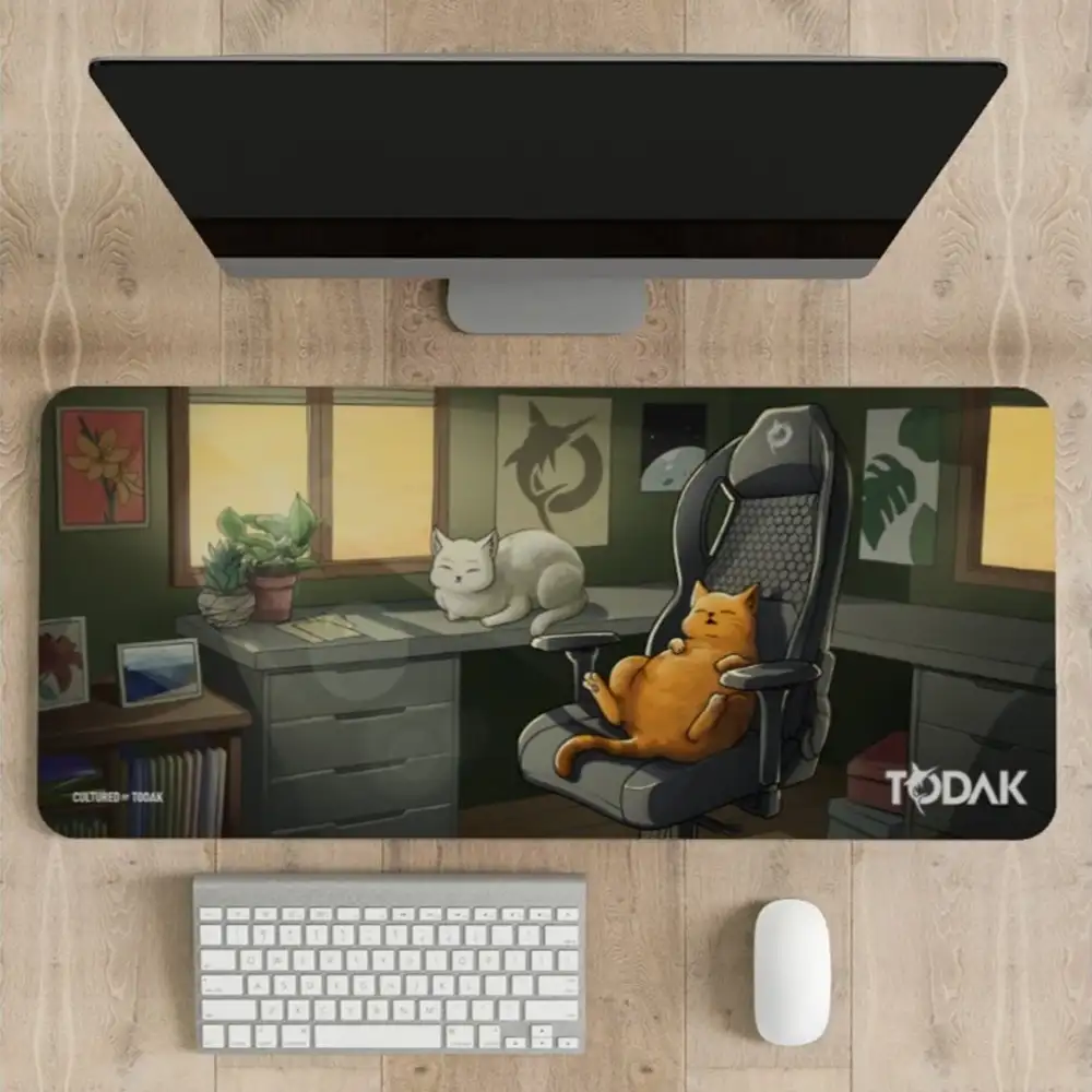 TODAK Deskmat Coloured - Polyester with Rubber Base