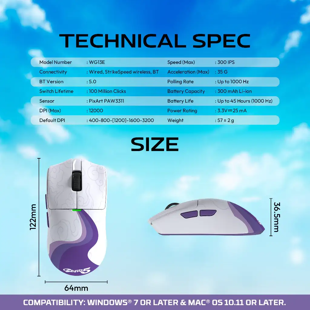 FANTECH X ONE PIECE TANTO WG13E MOUSE GAMING WIRELESS WITH DOCKING - LUFFY