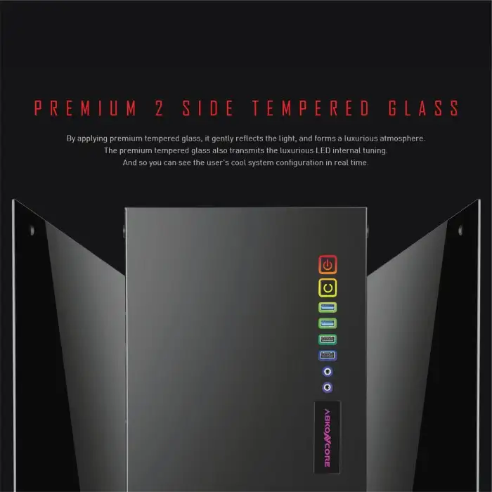 AbkoNcore RAMESSES 310 E-ATX Slim Tower + 6 Spider Fan