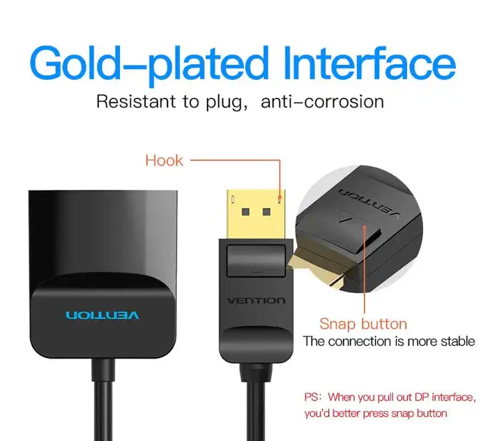 Vention Converter Display Port to HDMI 0.15m Black ( HBGBB )