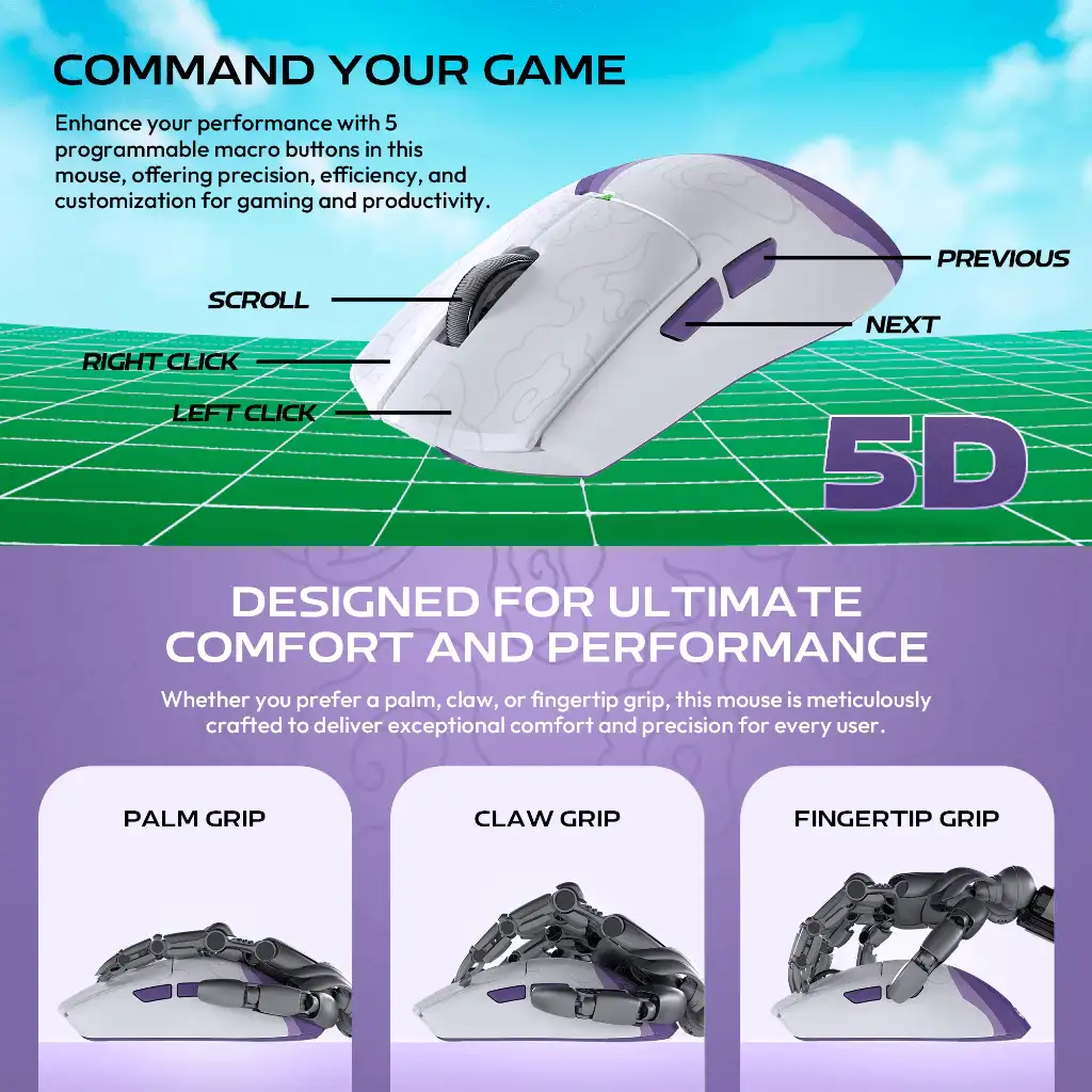 FANTECH X ONE PIECE TANTO WG13E MOUSE GAMING WIRELESS WITH DOCKING - GEAR5