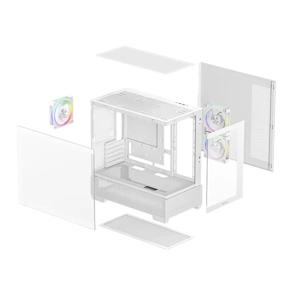 DEEPCOOL CG380 3F 3 Fan aRGB M-ATX White