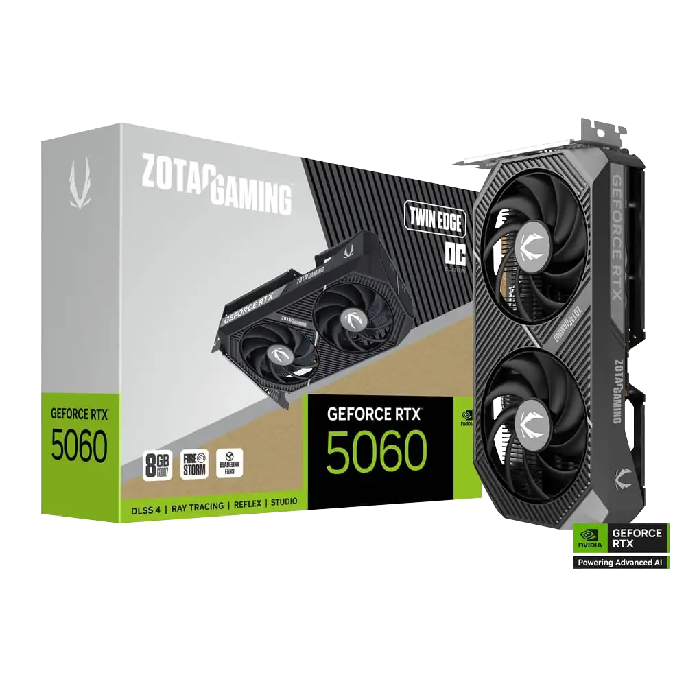 ZOTAC RTX 5060 TWIN EDGE OC 8GB GDDR7 Black
