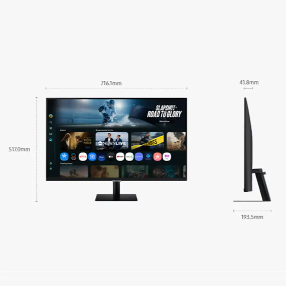 Samsung Smart Monitor M7 32" 4K LS32FM700 USB-C WIFI Speaker