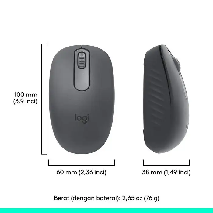 Logitech M196 WIRELESS Mouse Graphite