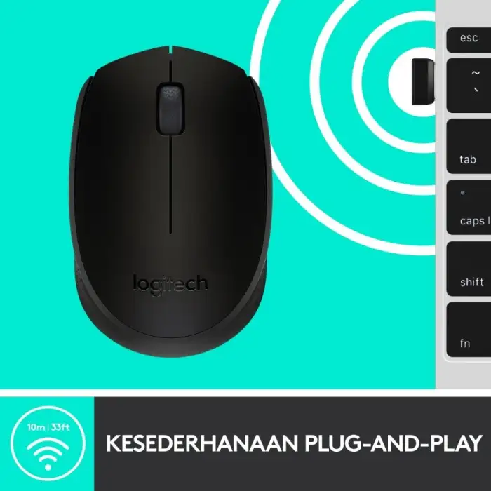 Logitech M170 WIRELESS Mouse Black