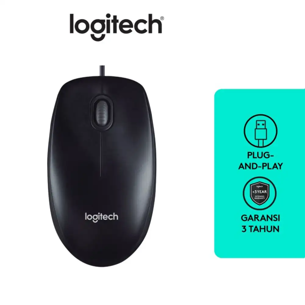 Logitech M100R USB arca clamshell Mouse