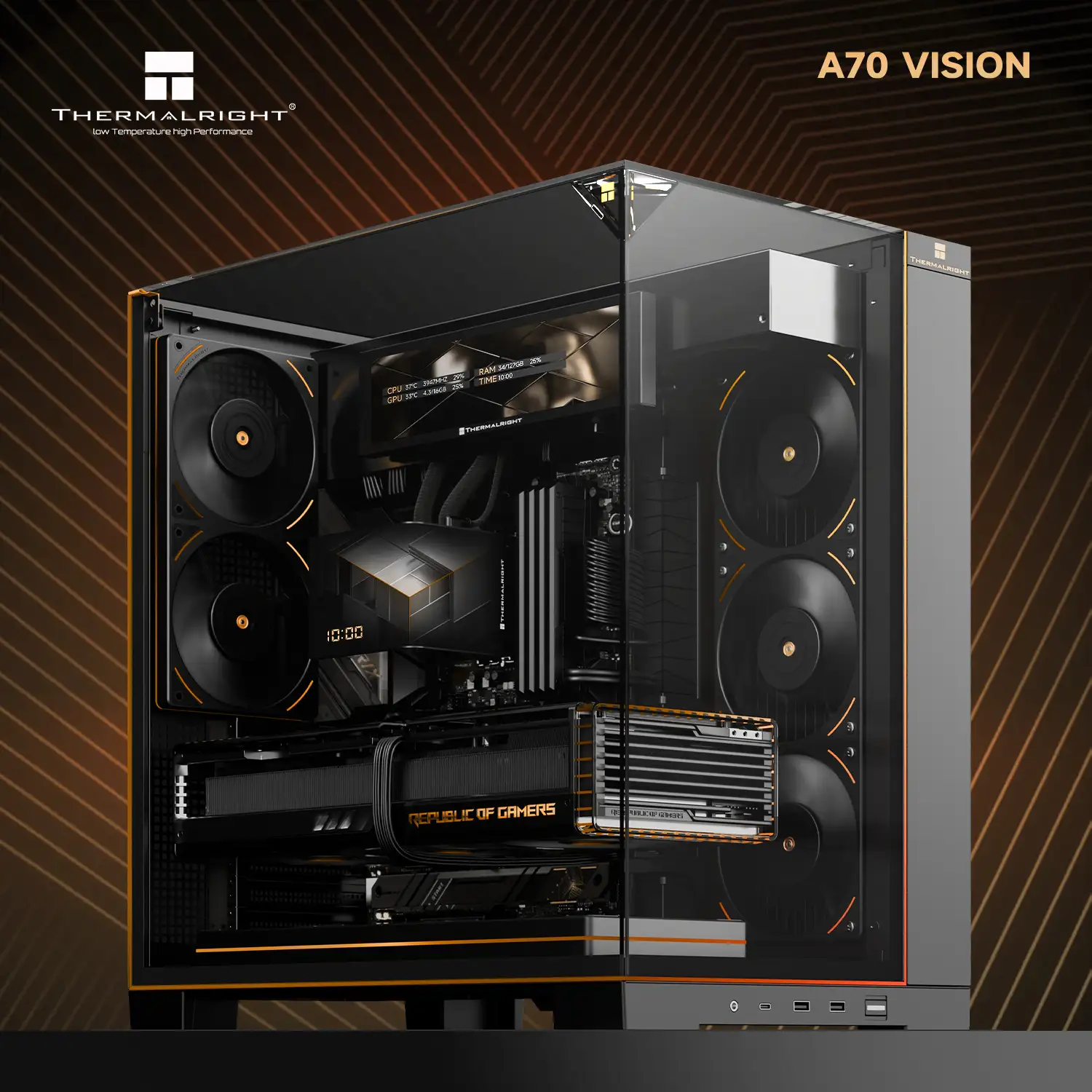 THERMALRIGHT TR-A70 VISION ATX ( 9.6 INC LCD ) BLACK