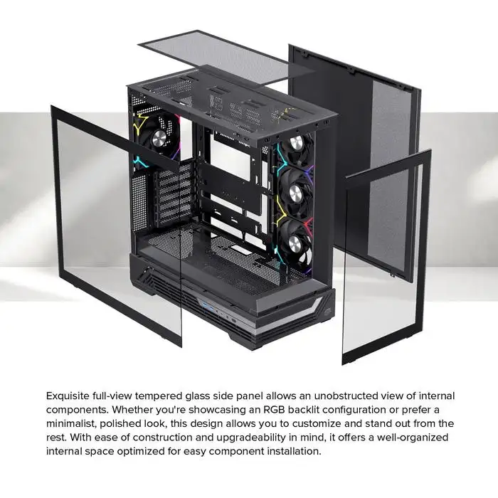 EINAREX Prisma S800 White ATX Seaview Premium 4x Fan 12cm ARGB