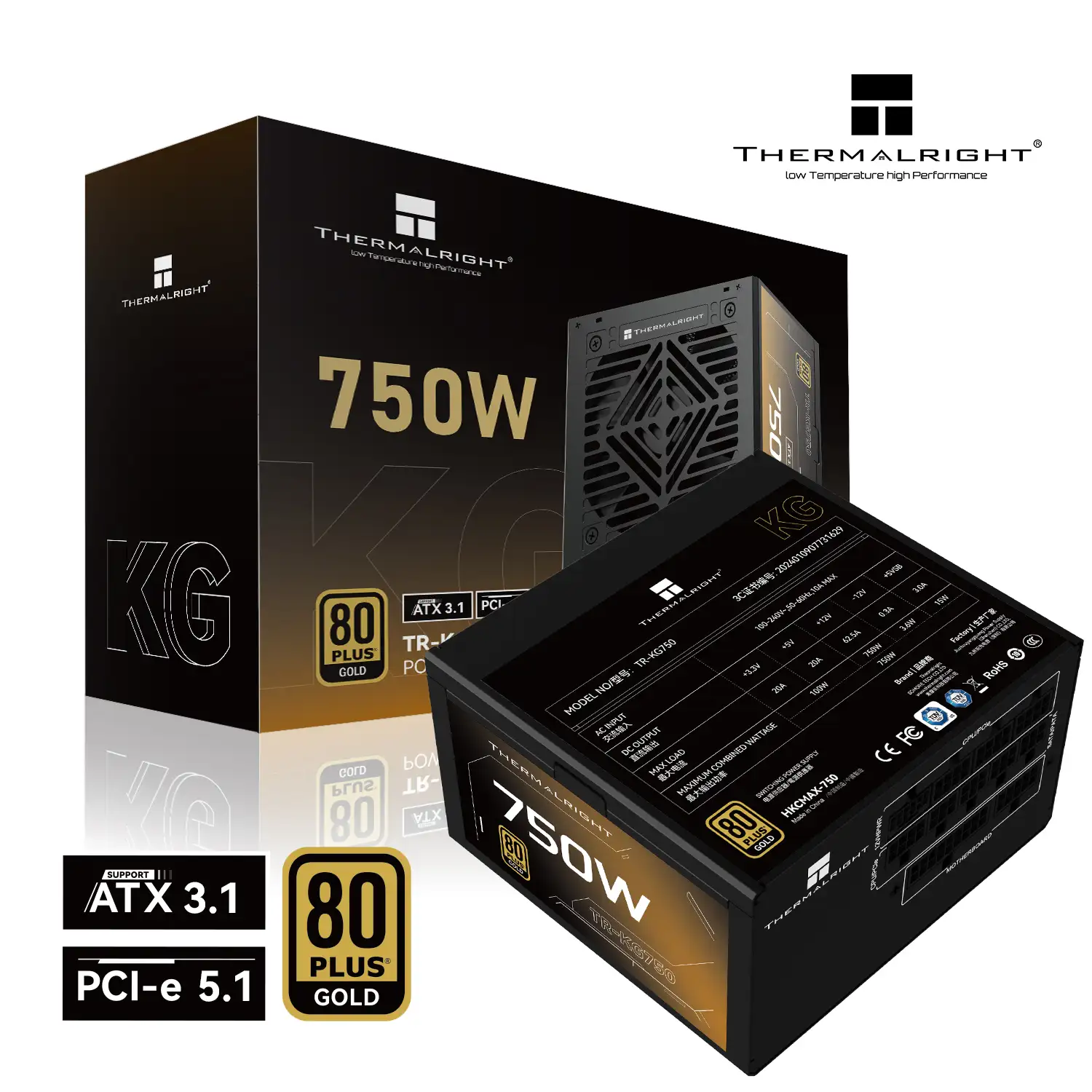THERMALRIGHT TR-KG750 750W 80+GOLD FULL MODULAR