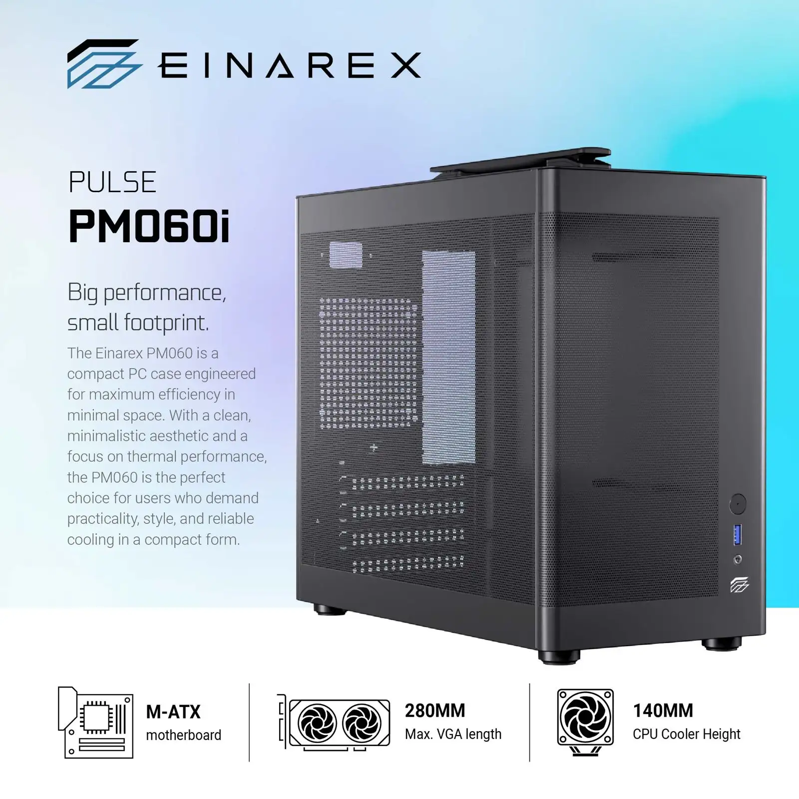 EINAREX PM060i / P060i ITX / M-ATX with Handle