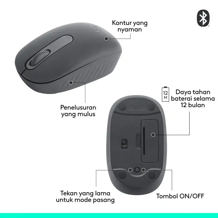 Logitech M196 WIRELESS Mouse Graphite