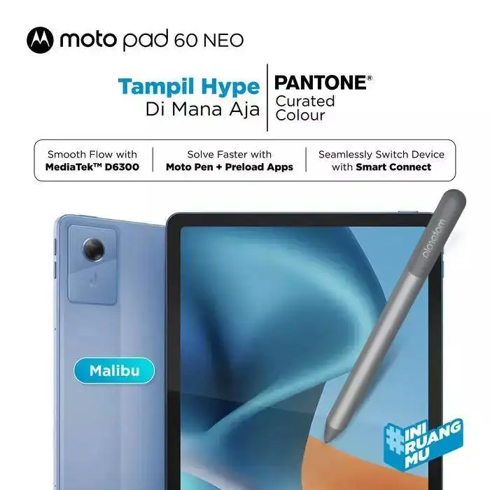 Lenovo Motorola Motopad 60 Neo 4GB 128GB + Pen + Folio Case Polar Blue