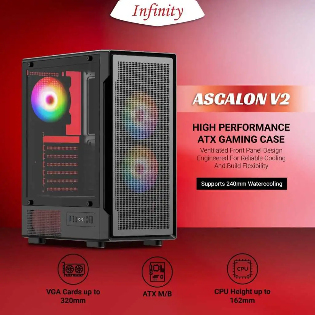 INFINITY ASCALON V2 + 3 Fan RGB ATX