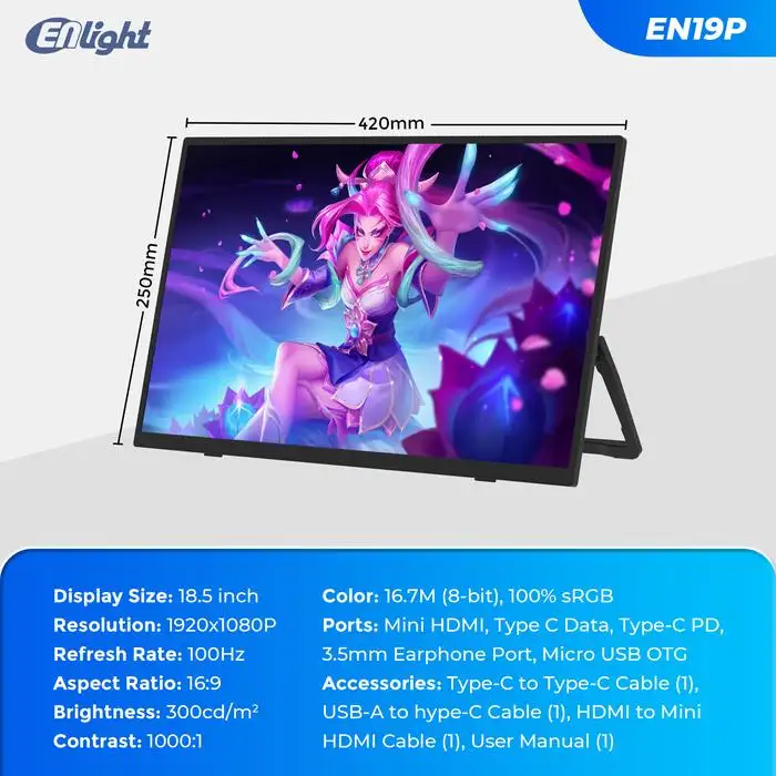 LED ENLIGHT EN19P 19" FHD Portable Monitor