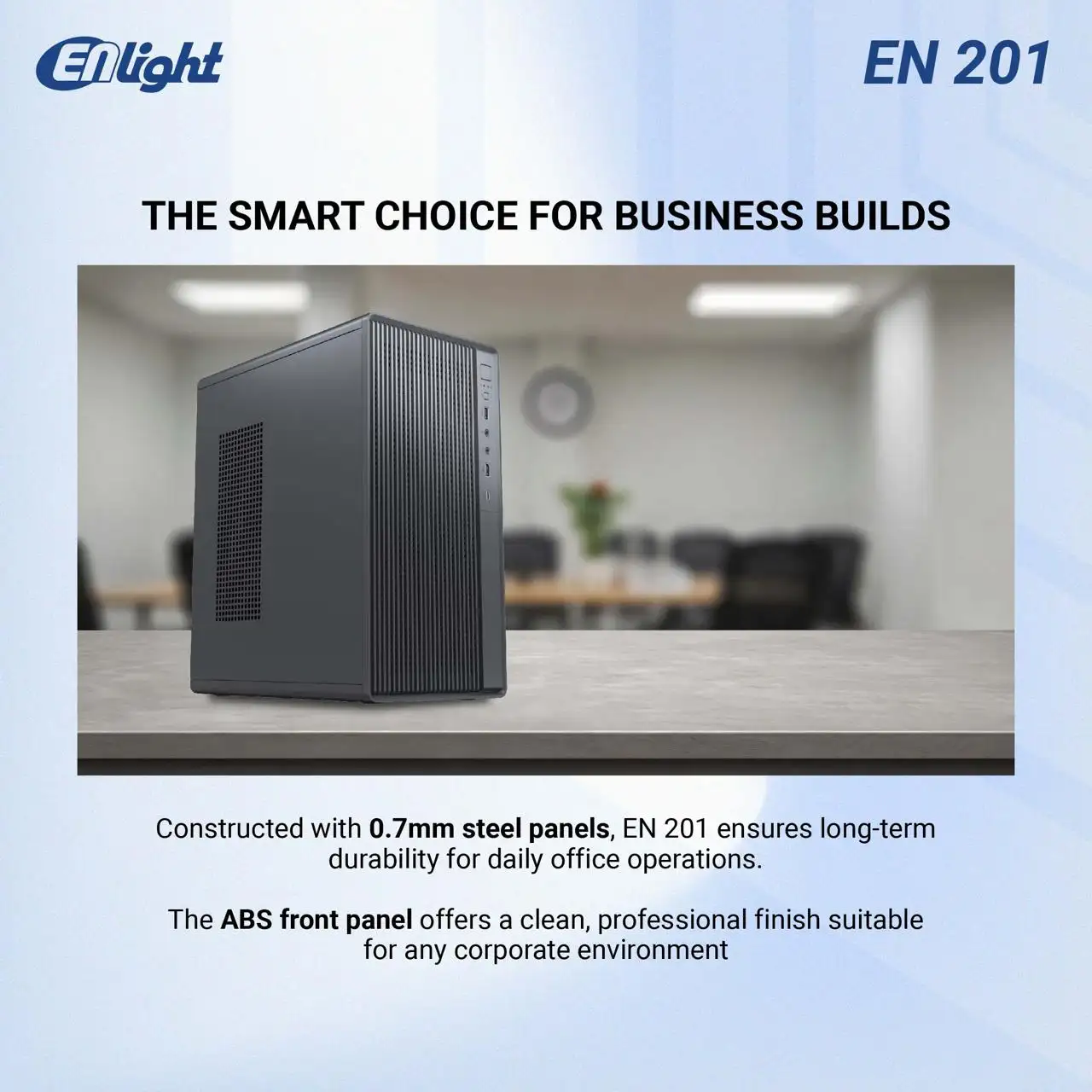 ENLIGHT EN-201 + 300W Black Mid Slim mATX USB3.0