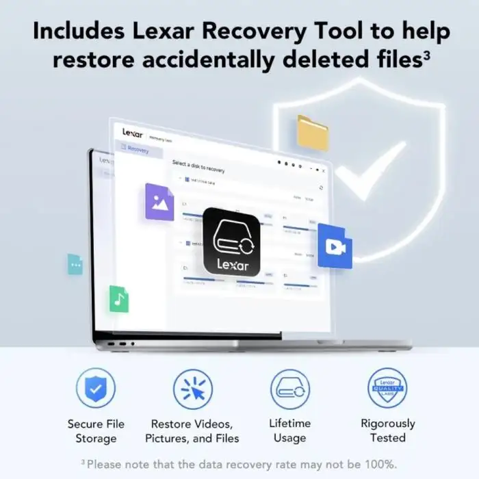 LEXAR SL300 1TB SSD Portable USB-A Type-C External