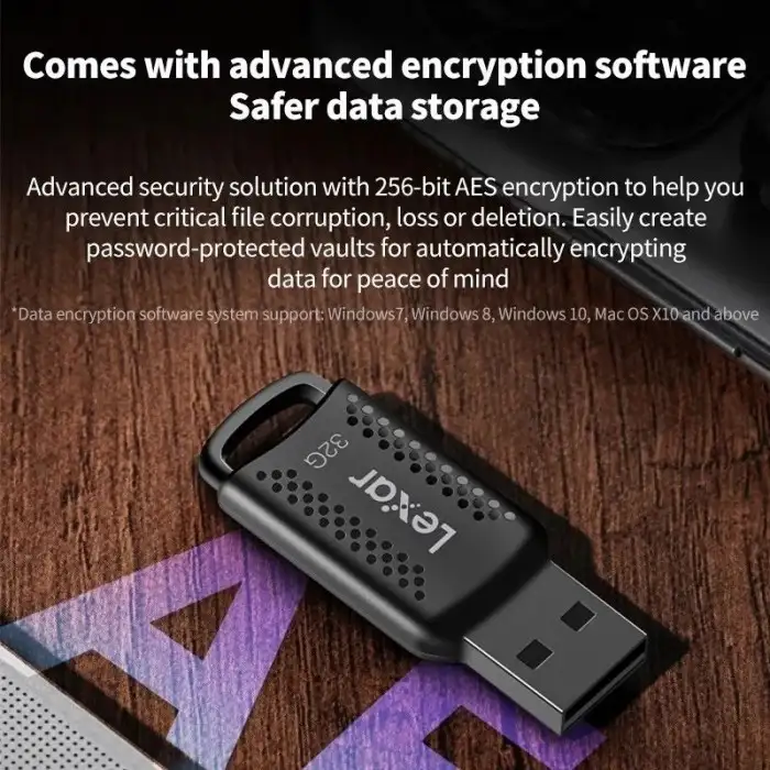 LEXAR JUMPDRIVE V400 USB 3.0 Rex 16GB up to 100MB/s Black