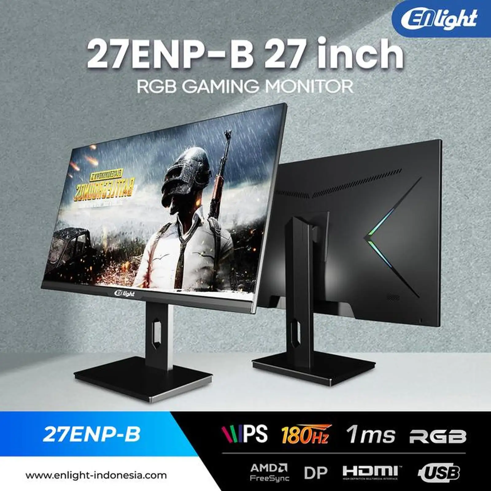 LED ENLIGHT 27ENP-B 27" IPS 180Hz 1ms Gaming RGB 2 Strip