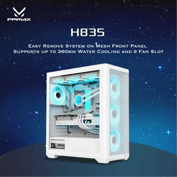 FPMAX AIRPOWER G5 Plus H835 + 1 Fan 120mm ARGB + PWM WHITE