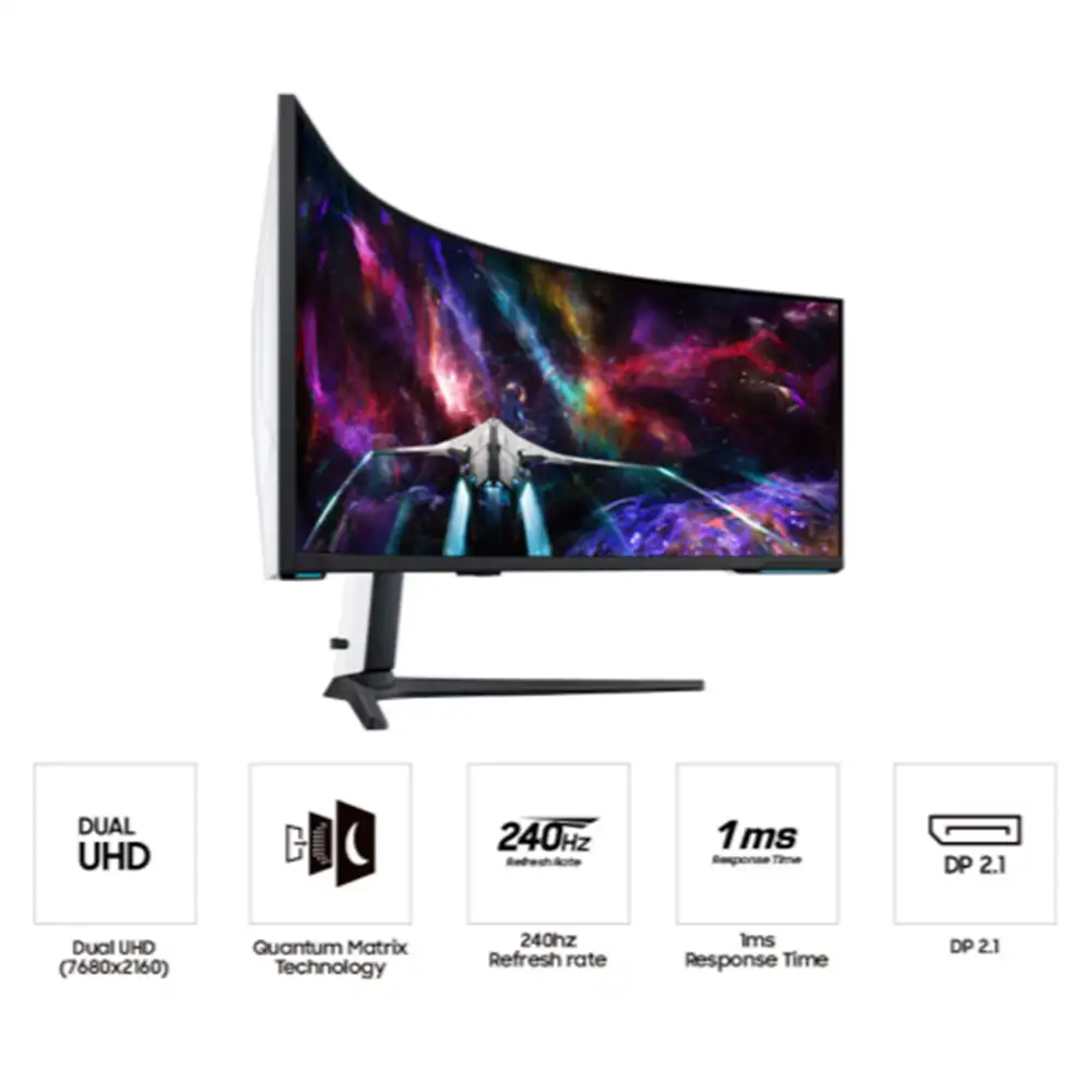 Samsung Odyssey Neo G9 S57CG952 57" Dual UHD 7680x2160 1000R mini LED 240Hz 1ms