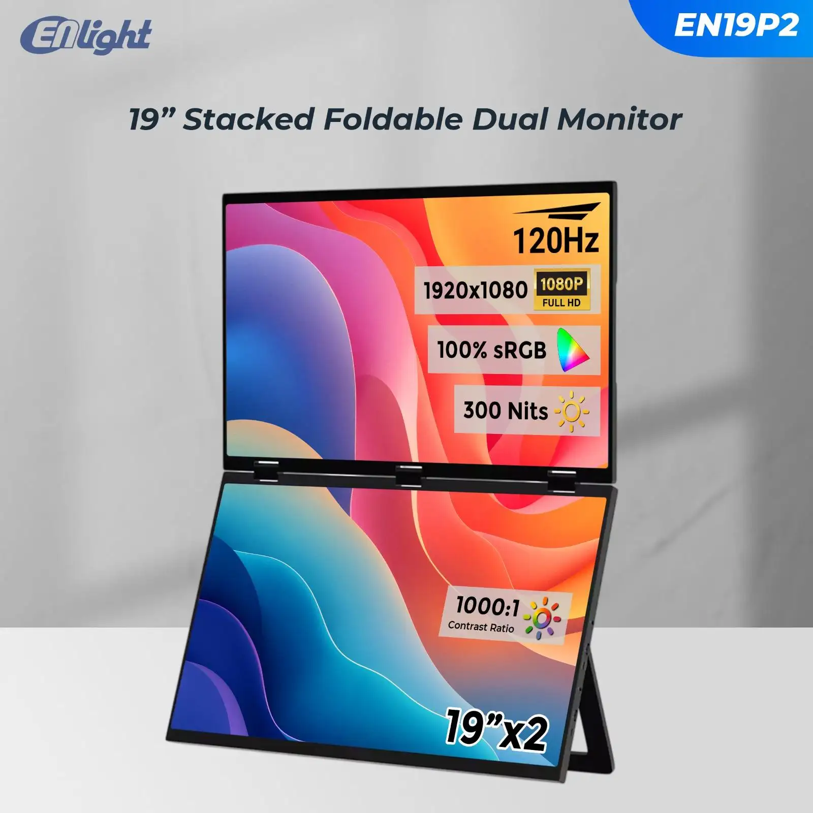 LED ENLIGHT EN19P2 Dual 19" FHD Portable Monitor