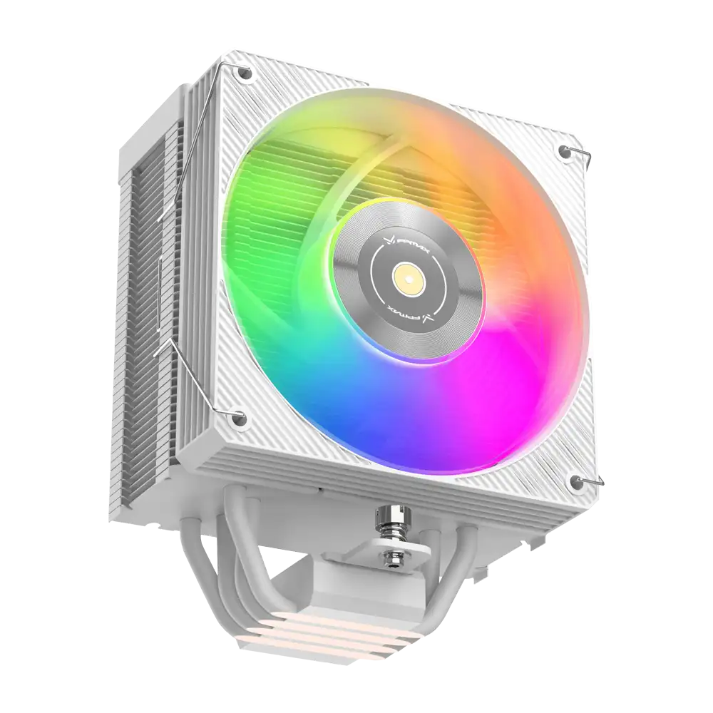 FPMAX F-400Gi ARGB 4 Heatpipe + LCD Display CPU Cooler White