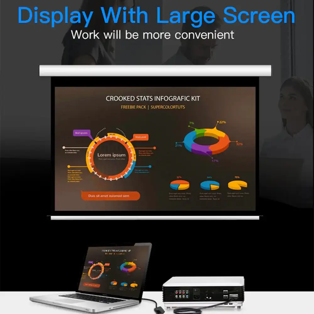 Vention Converter Display Port to HDMI 0.15m Black ( HBGBB )