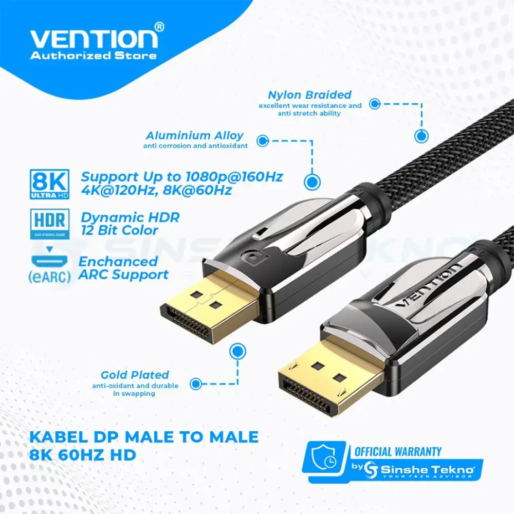 VENTION KABEL DISPLAY PORT 2.0 8K 3M ( HGABI )