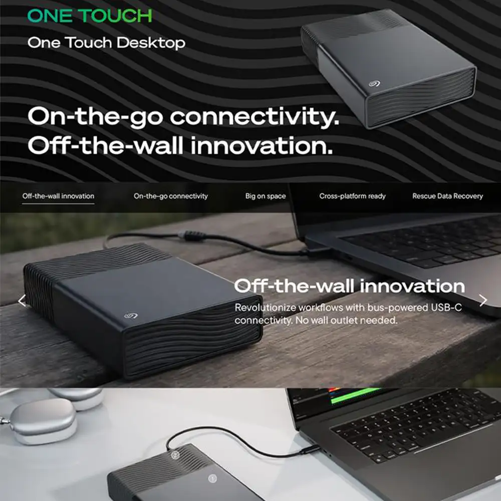 SEAGATE One Touch Desktop HUB Harddisk External USB3.0 + USB-C 8TB