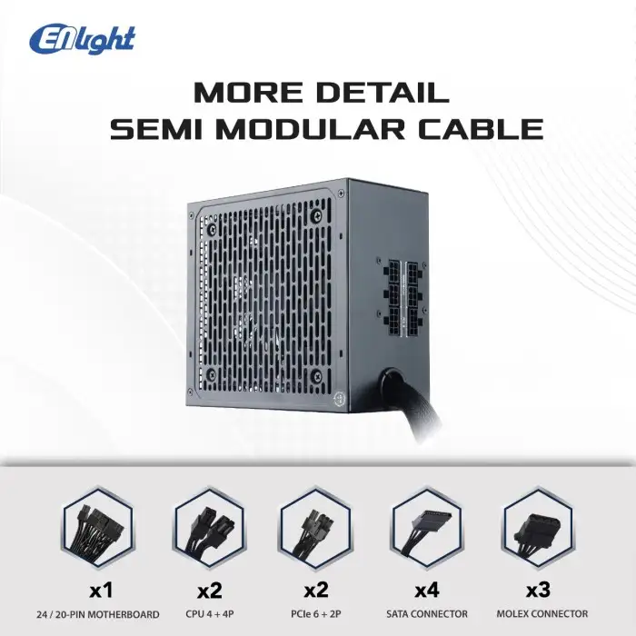 Enlight 650W BlackSilver 80+ Bronze Full Modular