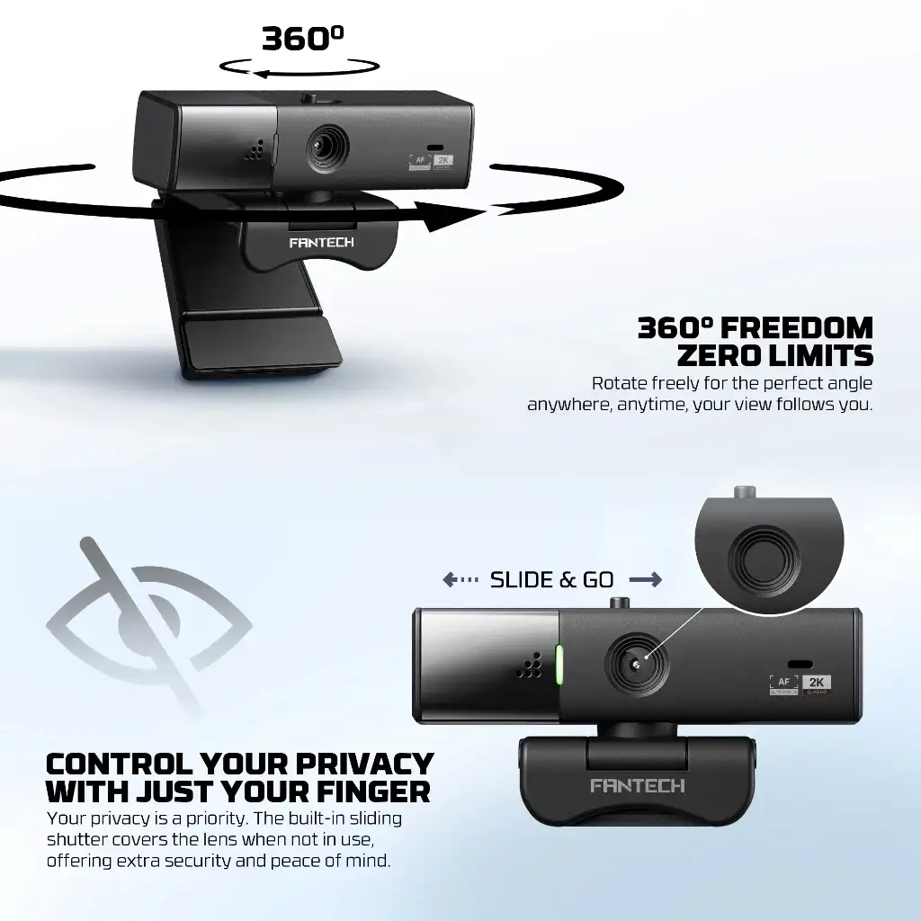 FANTECH WEBCAM C50 2K Quad HD 60 FPS 1080p Auto Focus