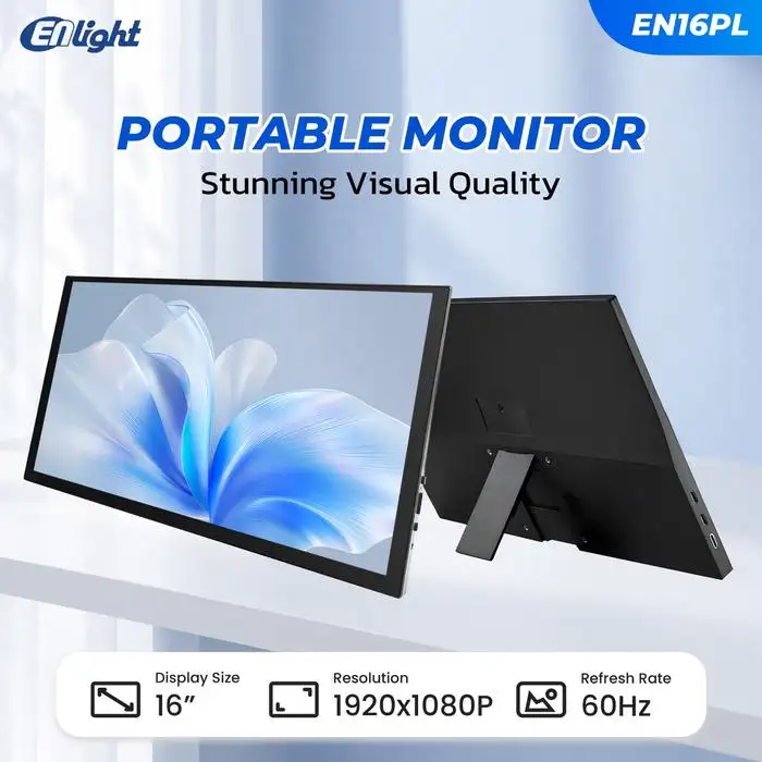 LED ENLIGHT EN16PL 15.6" FHD 60Hz Portable Monitor with Stand