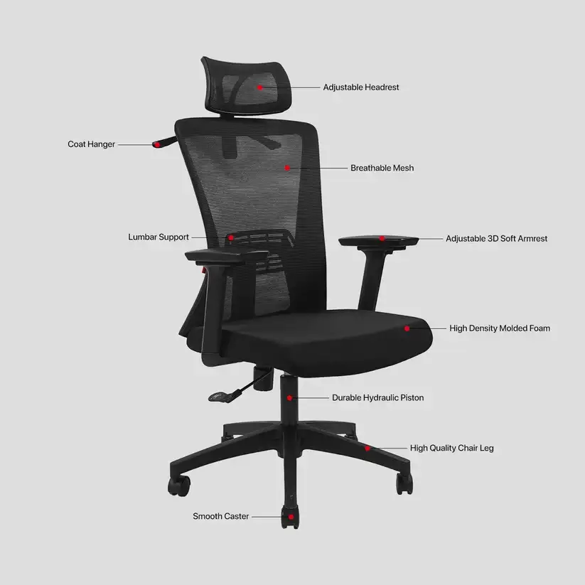 FANTECH OCA258S V2 OFFICE CHAIR BLACK