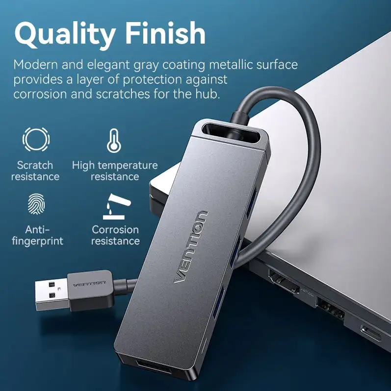 Vention USB HUB 3.0 4 Port with powerr supply 0.5M black