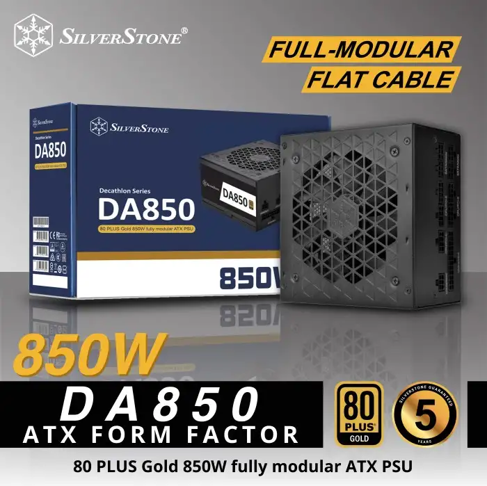 SilverStone 850 WATT 80+ Gold Full Modular DA-850-G
