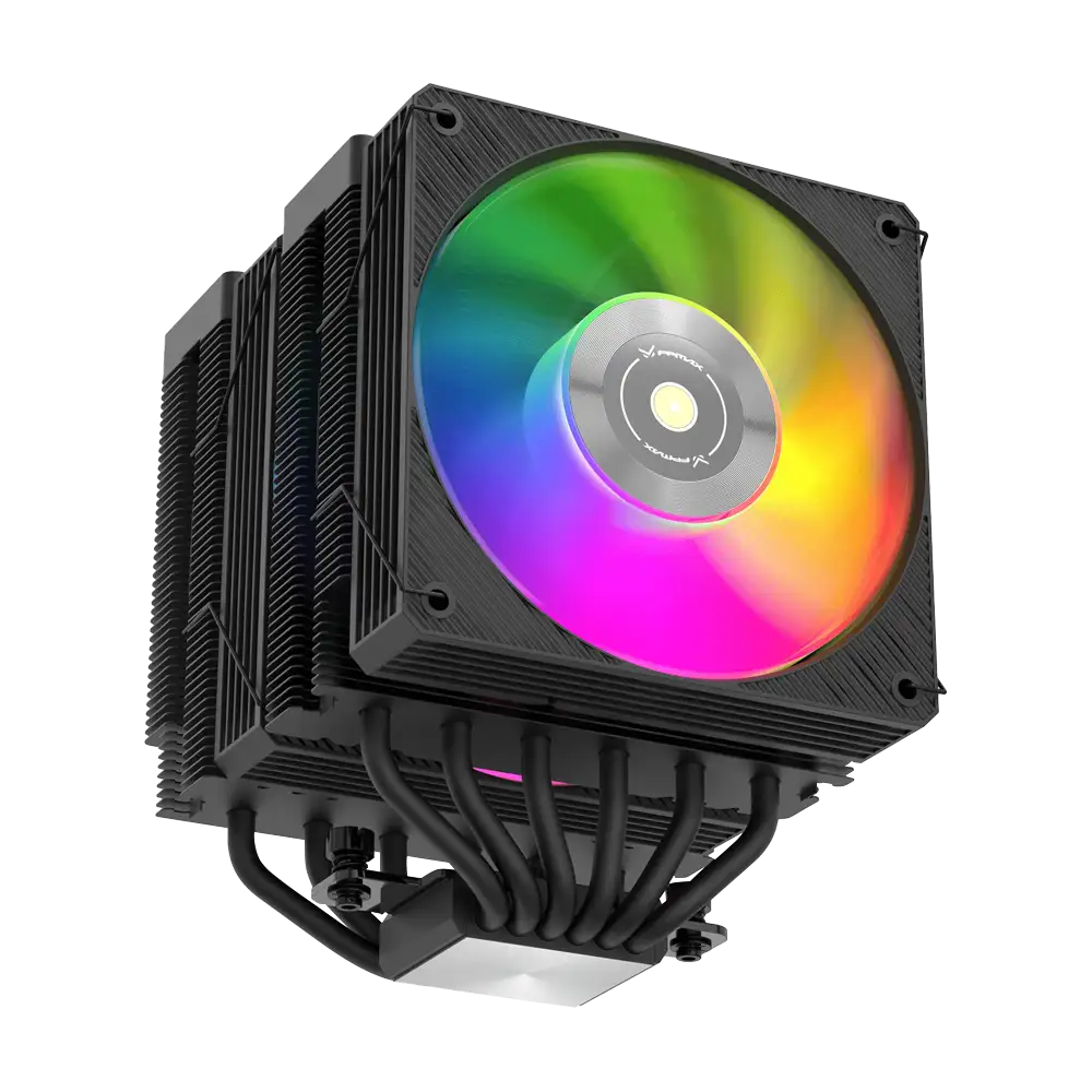 FPMAX F-650Gi ARGB 6 Heatpipe + LCD Display CPU Cooler Black