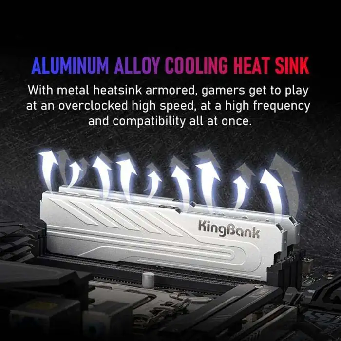 KINGBANK DDR5 8GB 6000Mhz XMP Silver Heatsink C30