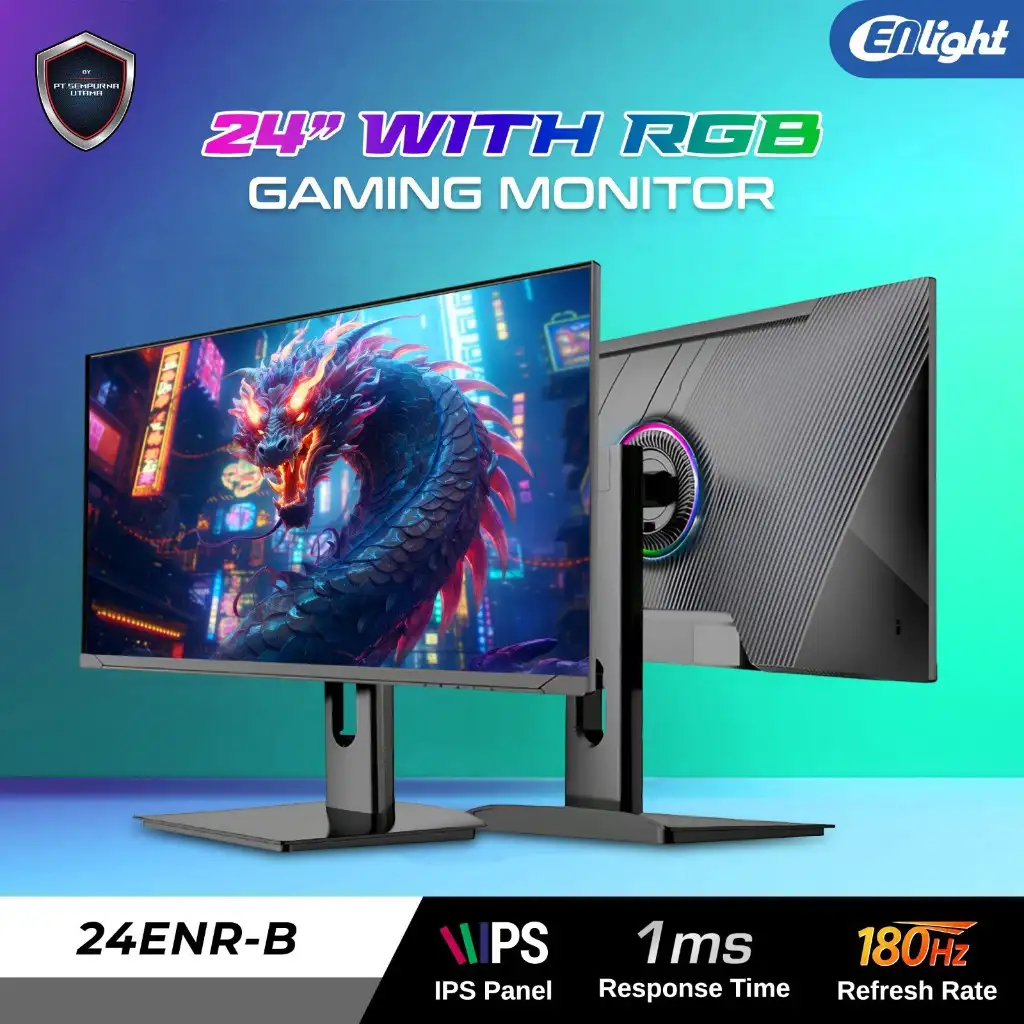 LED ENLIGHT 24ENR-B 24" IPS 180hz 1ms RGB Ergonomics