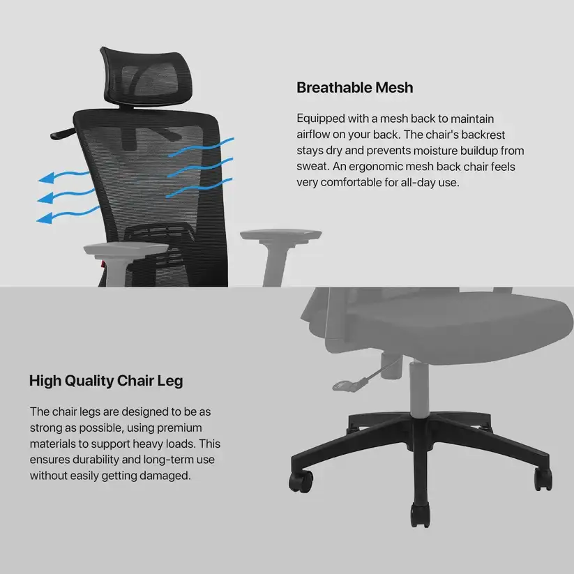 FANTECH OCA258S V2 OFFICE CHAIR BLACK