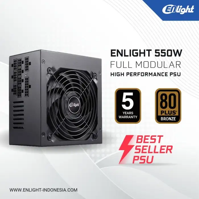 Enlight 550W BlackSilver 80+ Bronze Full Modular