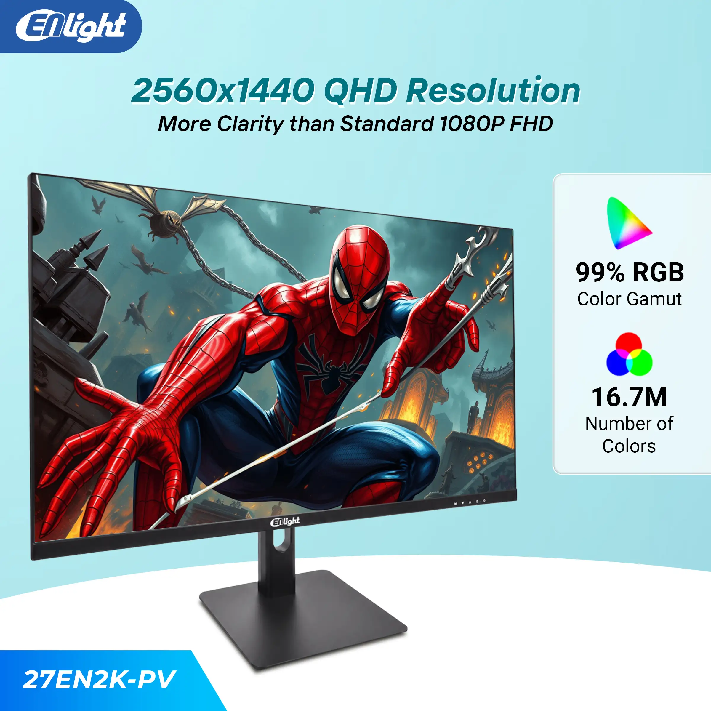 LED ENLIGHT 27EN2K-PV 27" 2K IPS 200hz 1ms Ergo