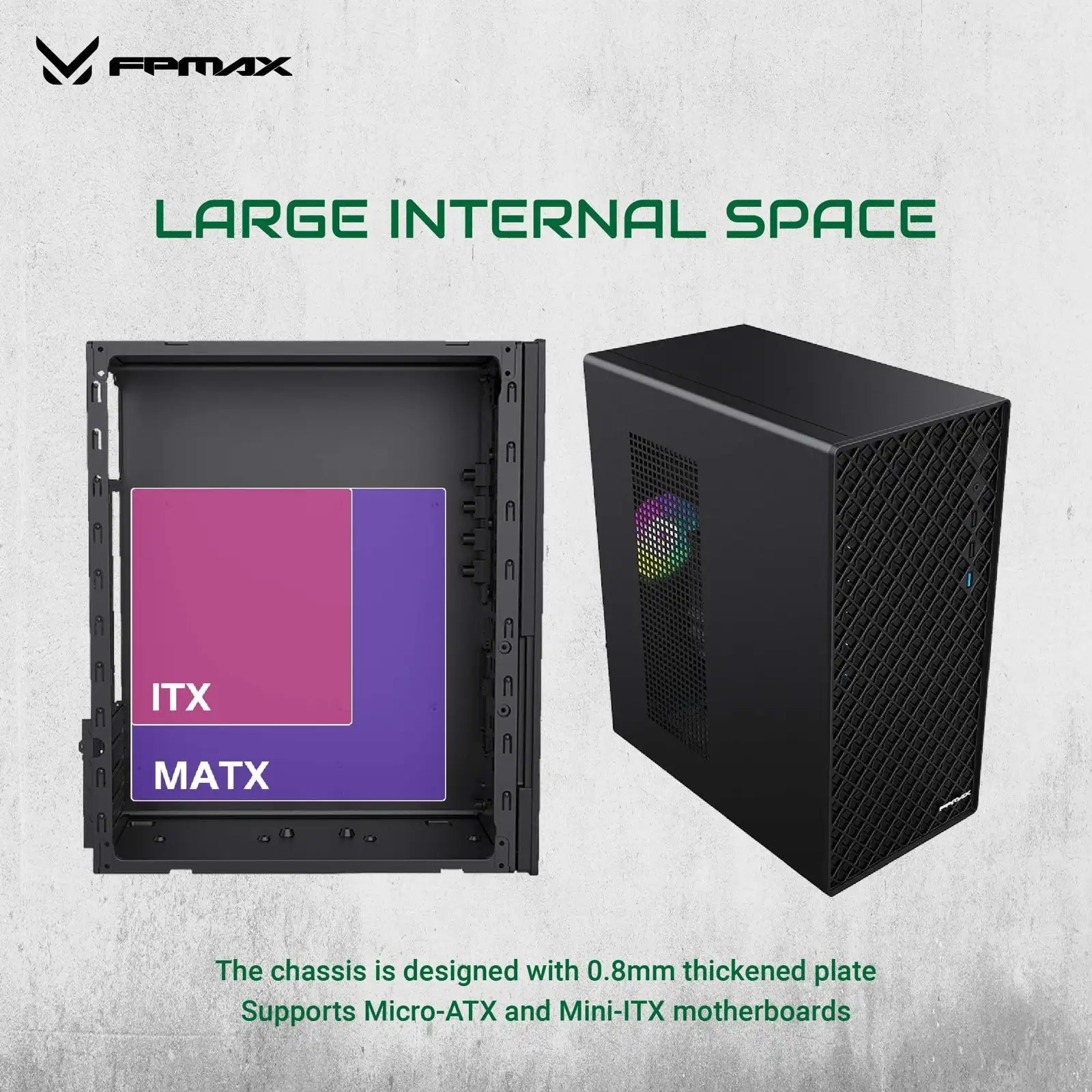 FPMAX Cortex Eco + 300w Slim m-ATX + 1 Fan