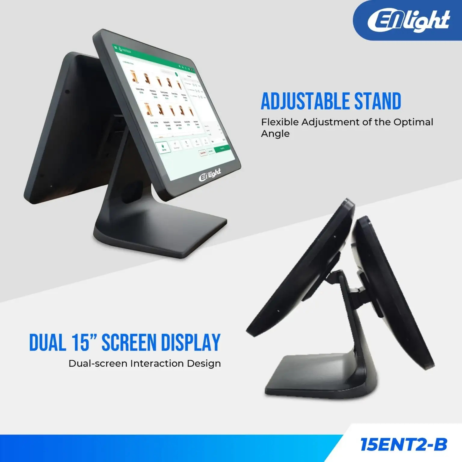 LED ENLIGHT 15ENT2-B - 15" Dual Touch Screen