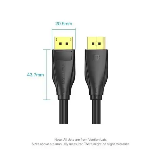 VENTION KABEL DISPLAY PORT 1.4 8K BRAIDED 1.5M (HCCBG)