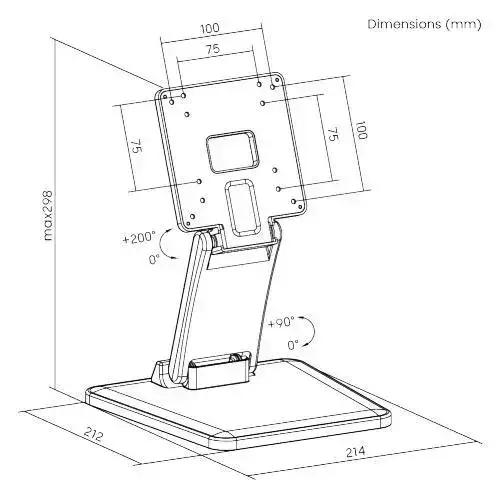 OXIMUS B100 Desk Bracket