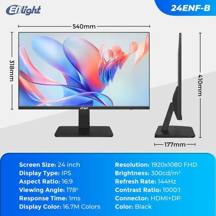 LED ENLIGHT 24ENF-B 24" FHD 144Hz sRGB 99%